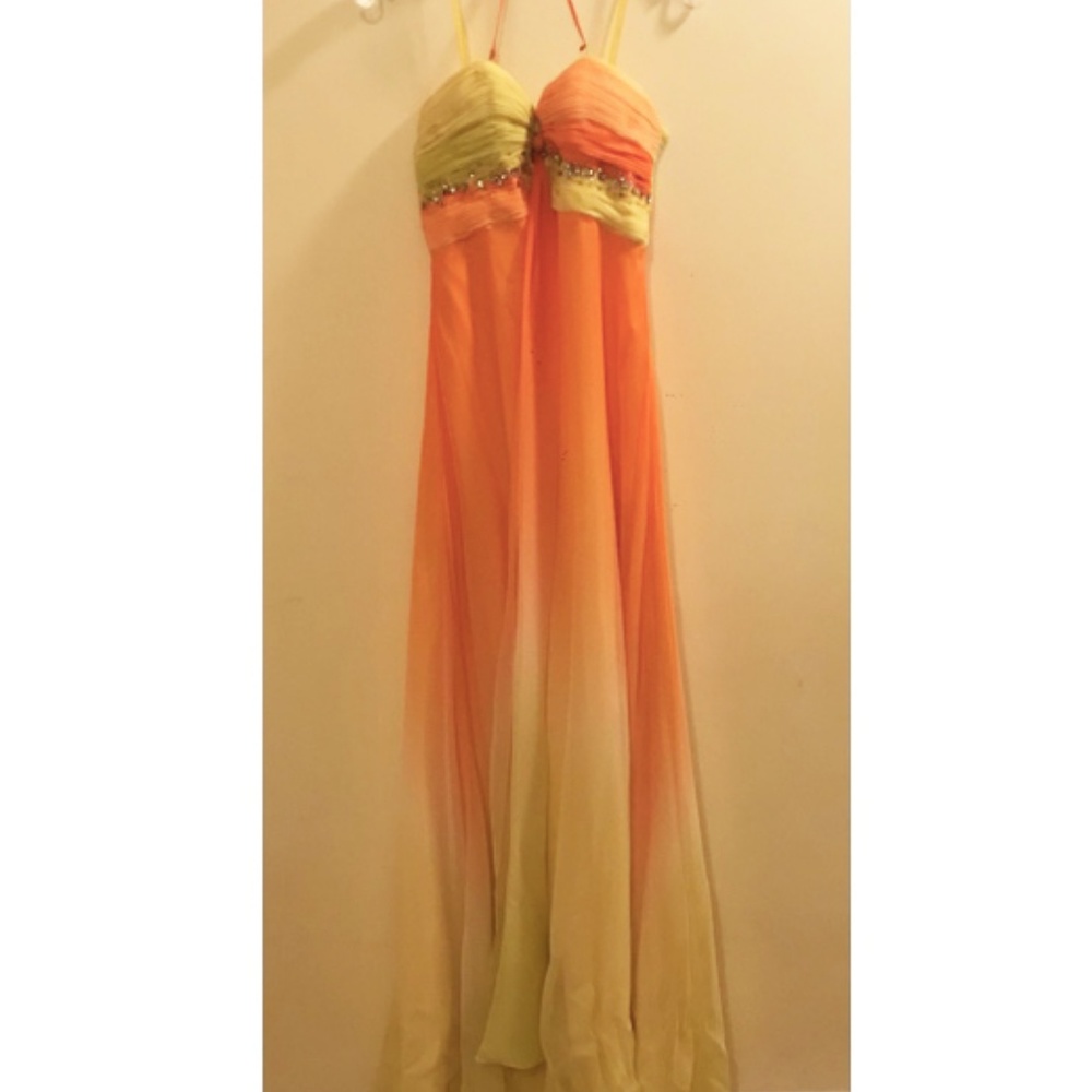 Strapless Gradient Prom Gown - Picture 3 of 3